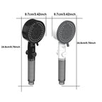 10 Spray Filtered Shower Head High-Pressure Handheld Water Saving Showerhead Fall Resistance Black White Bathroom Shower Nozzle