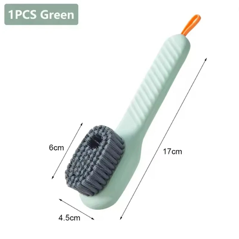 1/2PCS Multifunction Cleaning Shoe Brush Soft Automatic Liquid Shoe Brush Long Handle Clothes Soap Brush With Hook Clean Tool