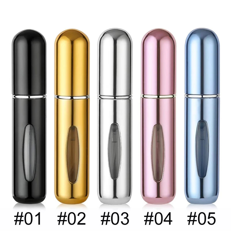 1/5/10PCS 5ml Portable Perfume Atomizer Mini Perfume Bottle Sample Spray Bottling Dispenser Cosmetics Travel Container
