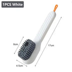 1/2PCS Multifunction Cleaning Shoe Brush Soft Automatic Liquid Shoe Brush Long Handle Clothes Soap Brush With Hook Clean Tool