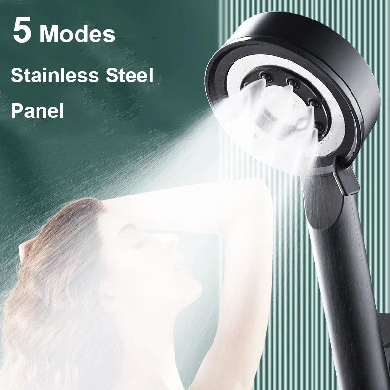 5 Modes High Pressure Showerhead Portable Filter Rainfall Faucet