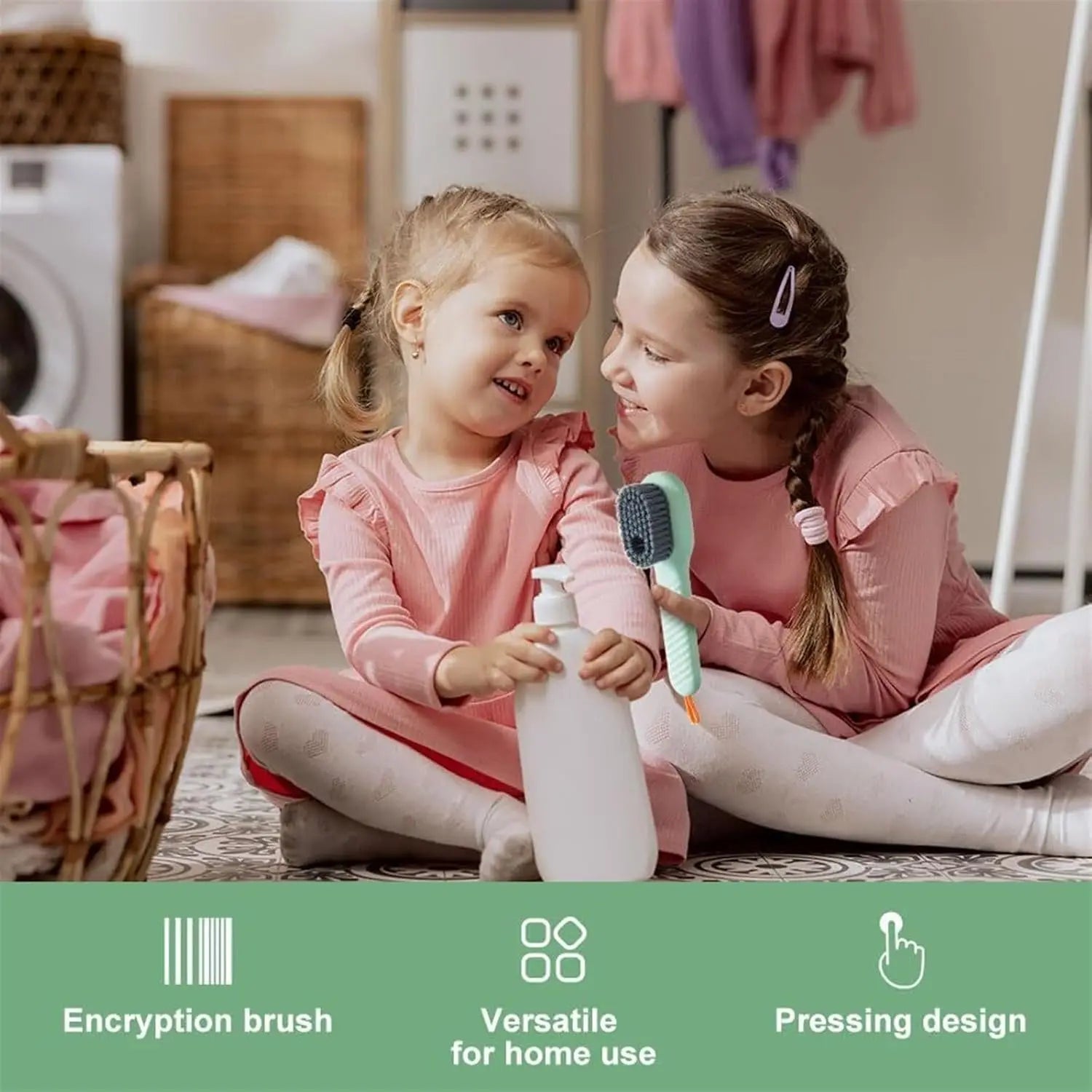 1/2PCS Multifunction Cleaning Shoe Brush Soft Automatic Liquid Shoe Brush Long Handle Clothes Soap Brush With Hook Clean Tool